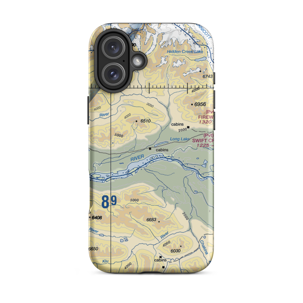 Long Lake Airport (4AK3) VFR Sectional  Tough iPhone Case iPhone 16 Plus model shown