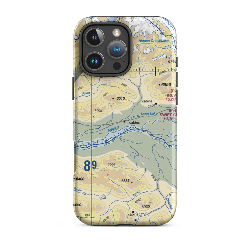 Long Lake Airport (4AK3) VFR Sectional  Tough iPhone Case iPhone 16 Pro Max model shown