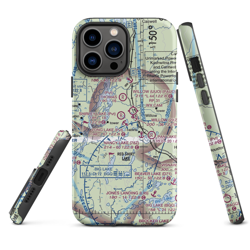 Long Lake Airport (AK69) VFR Sectional  Tough iPhone Case iPhone 13 Pro Max model shown