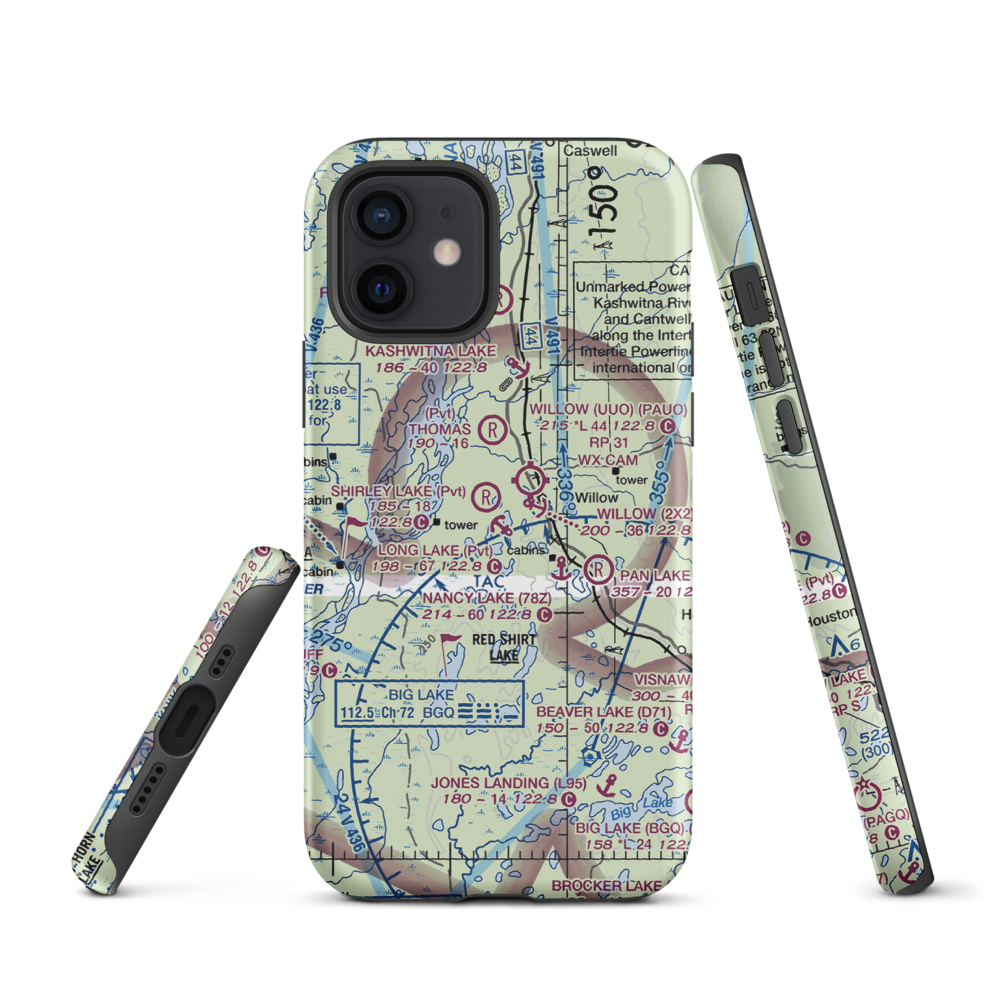 Long Lake Airport (AK69) VFR Sectional  Tough iPhone Case iPhone 12 model shown