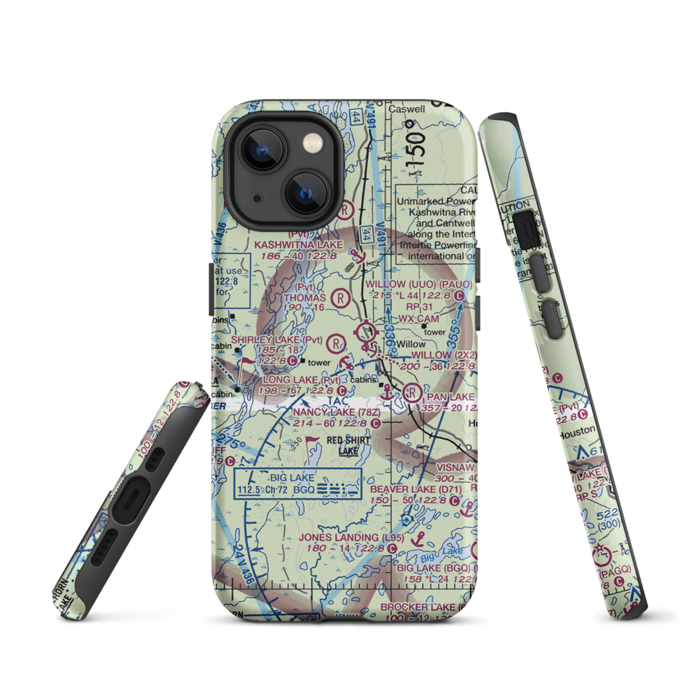 Long Lake Airport (AK69) VFR Sectional  Tough iPhone Case iPhone 13 model shown