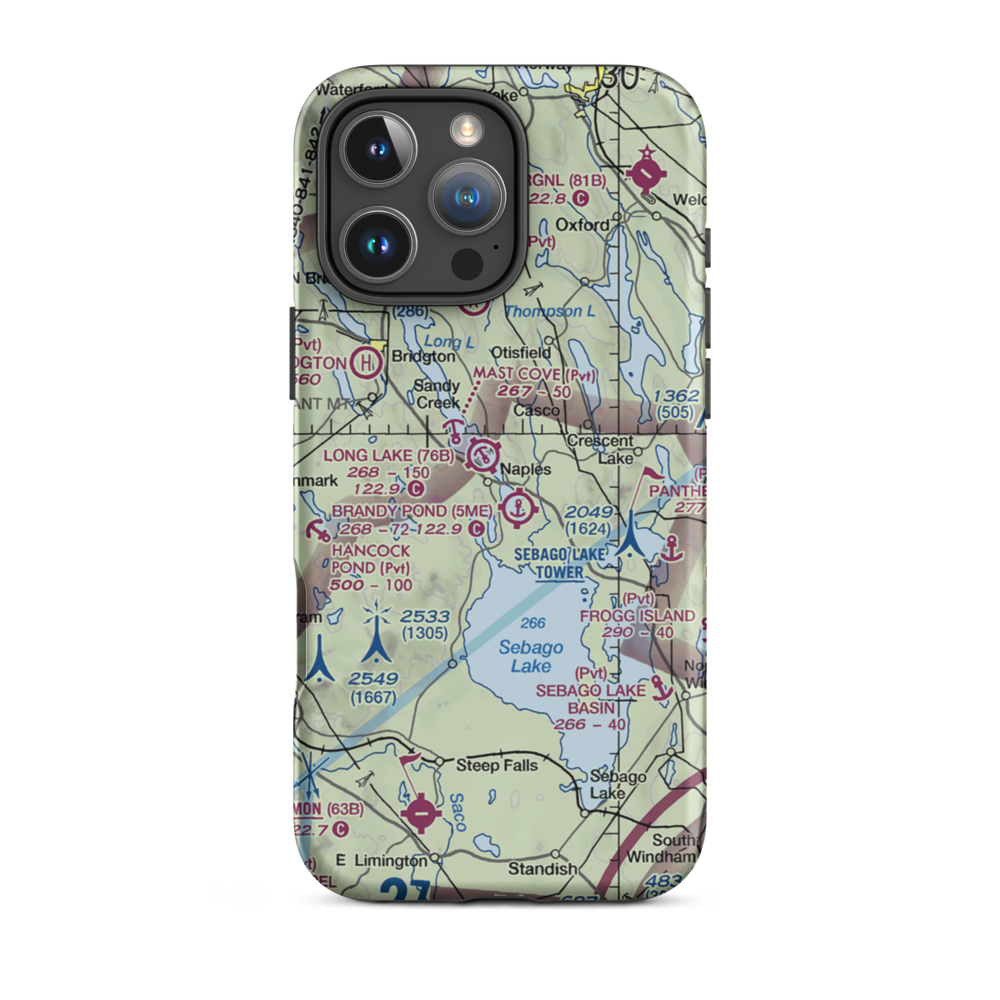 Long Lake Seaplane Base (76B) VFR Sectional  Tough iPhone Case iPhone 16 Pro Max model shown