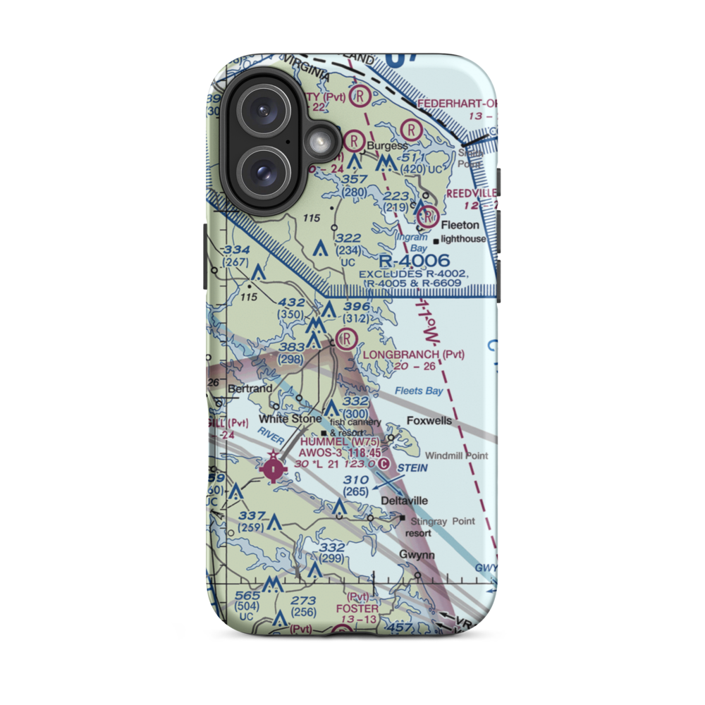 Longbranch Airport (VA08) VFR Sectional  Tough iPhone Case iPhone 16 Plus model shown