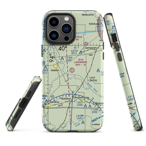 Longwood Mfg Corp Airport (1MO4) VFR Sectional  Tough iPhone Case