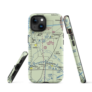 Longwood Mfg Corp Airport (1MO4) VFR Sectional  Tough iPhone Case