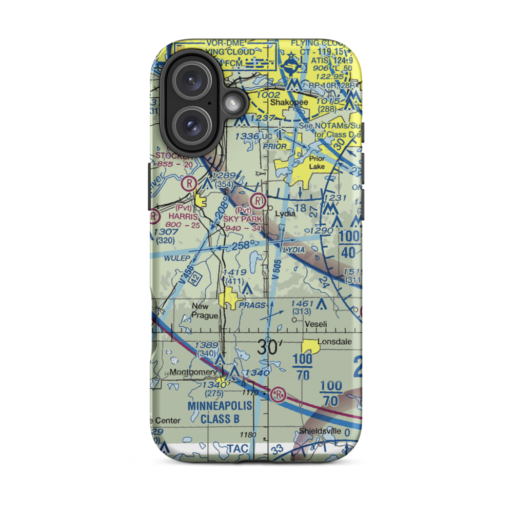 Loon Lane Seaplane Base (70MY) VFR Sectional  Tough iPhone Case iPhone 16 Plus model shown