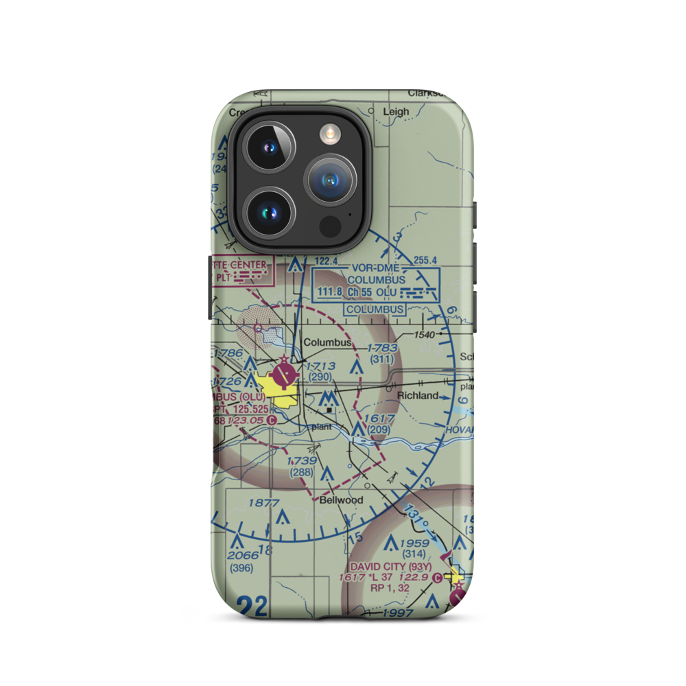 Loseke Airstrip (NE37) VFR Sectional  Tough iPhone Case iPhone 16 Pro model shown