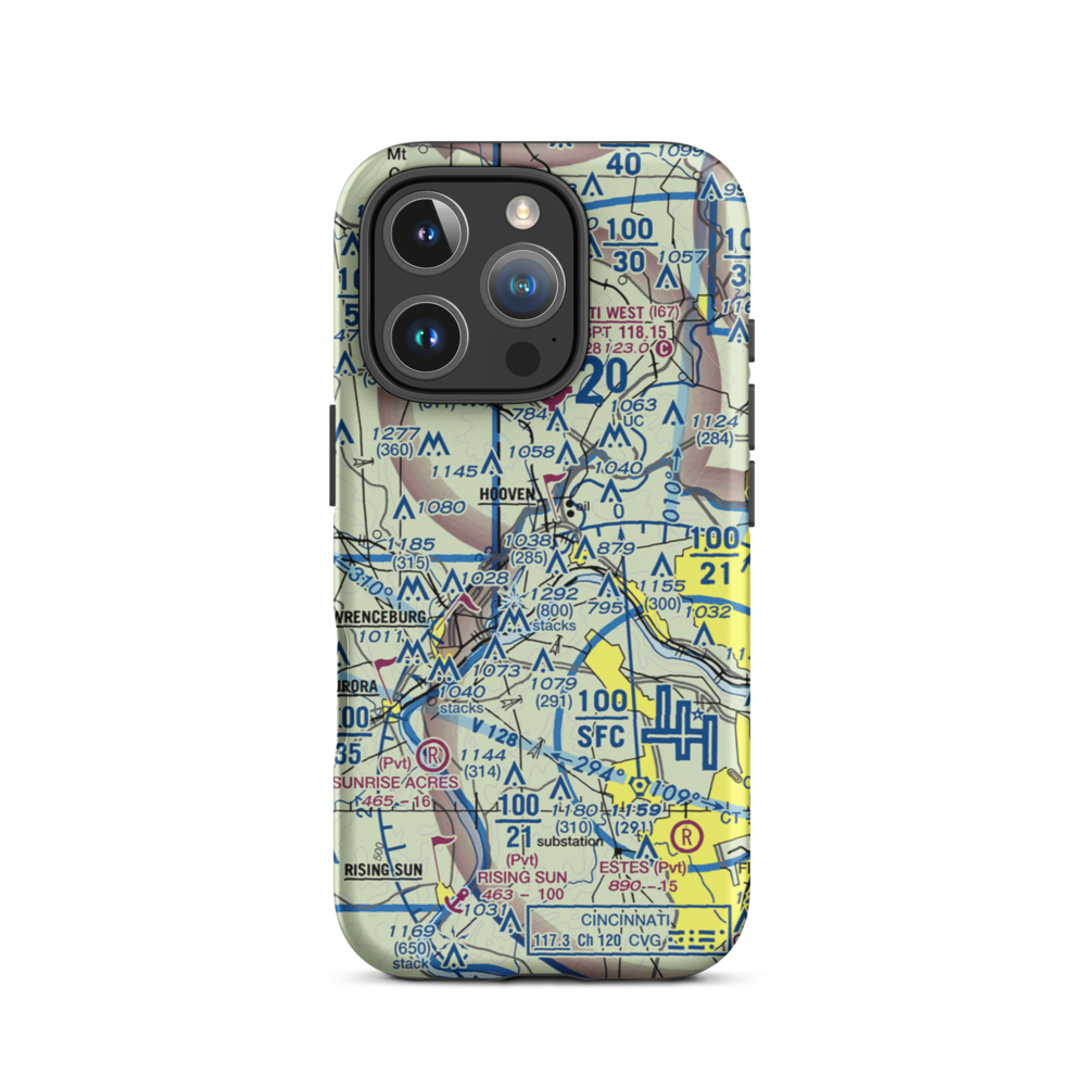 Lost Bridge Airport (OA16) VFR Sectional  Tough iPhone Case iPhone 16 Pro model shown