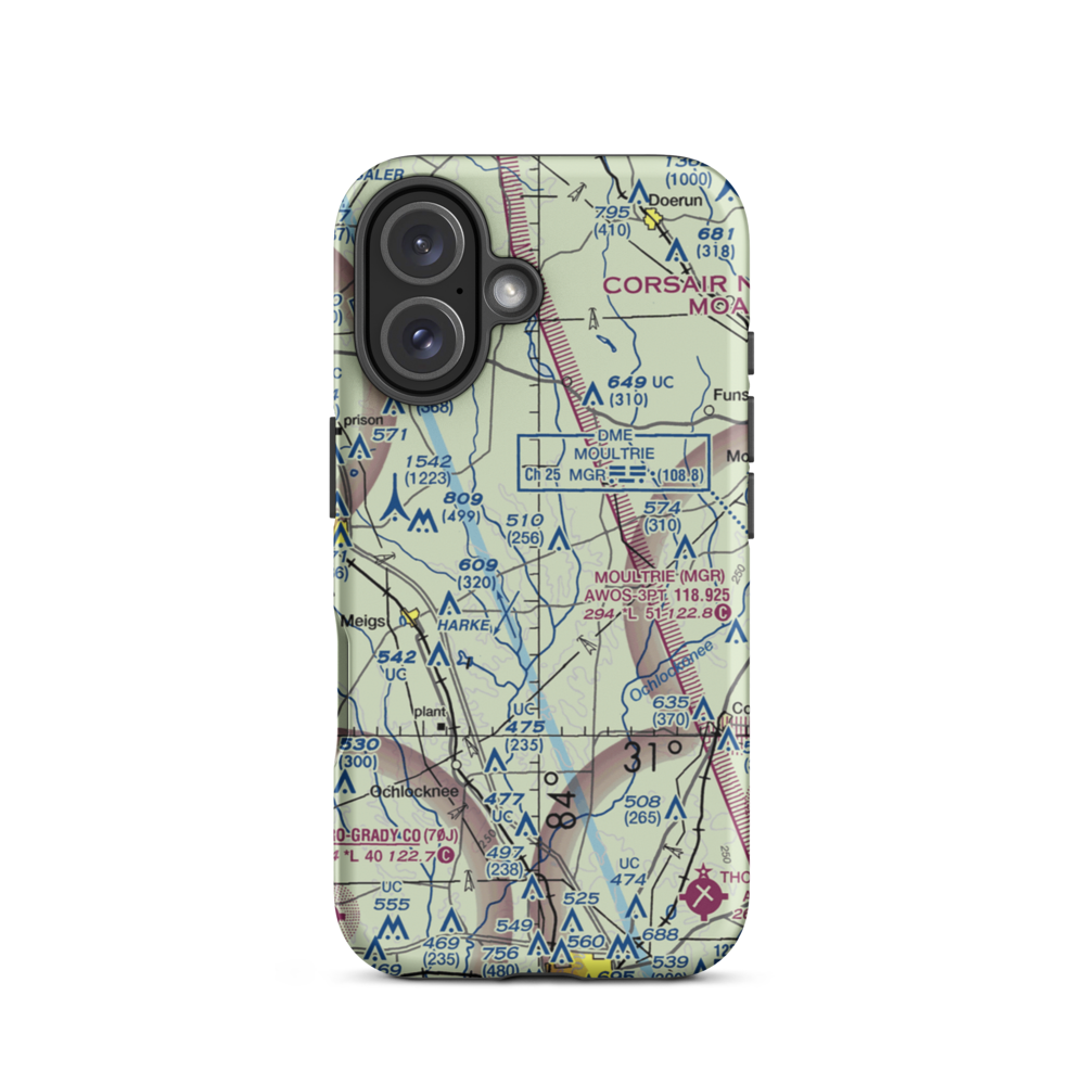 Lost Creek Farms Airport (US-0084) VFR Sectional  Tough iPhone Case iPhone 16 model shown