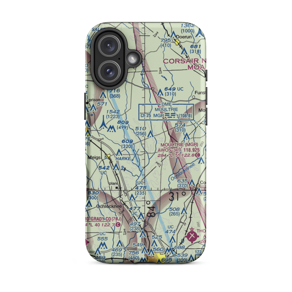 Lost Creek Farms Airport (US-0084) VFR Sectional  Tough iPhone Case iPhone 16 Plus model shown