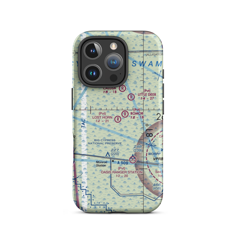 Lost Horn Ranch Airport (FA80) VFR Sectional  Tough iPhone Case iPhone 16 Pro model shown