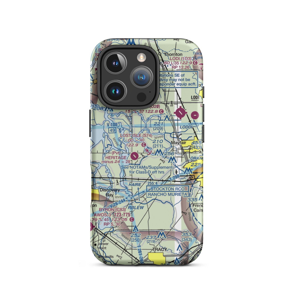 Lost Isle Seaplane Base (S74) VFR Sectional  Tough iPhone Case iPhone 16 Pro model shown