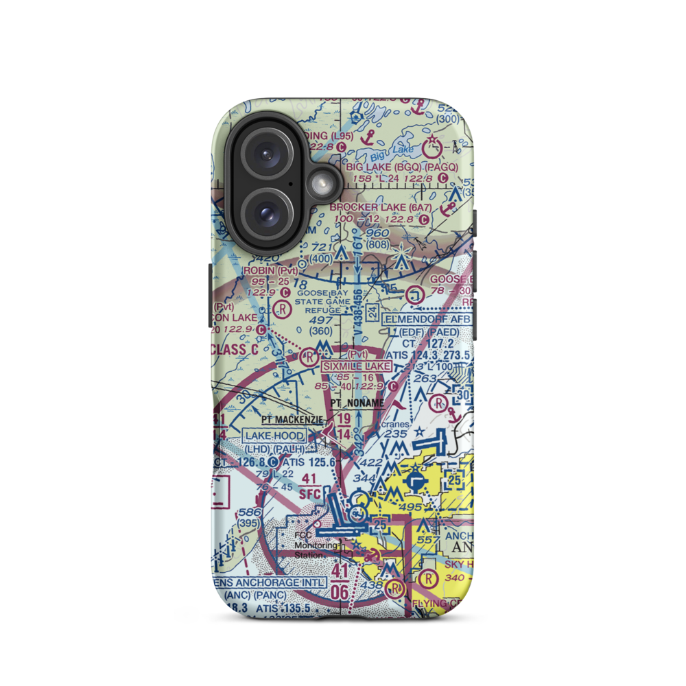 Lost Lake SPB Seaplane Base (57AK) VFR Sectional  Tough iPhone Case iPhone 16 model shown