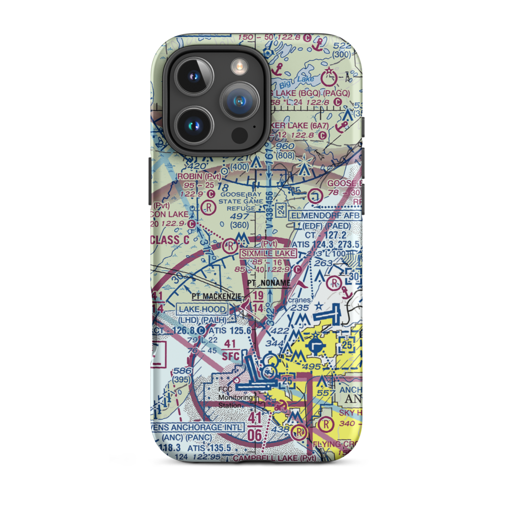 Lost Lake SPB Seaplane Base (57AK) VFR Sectional  Tough iPhone Case iPhone 16 Pro Max model shown