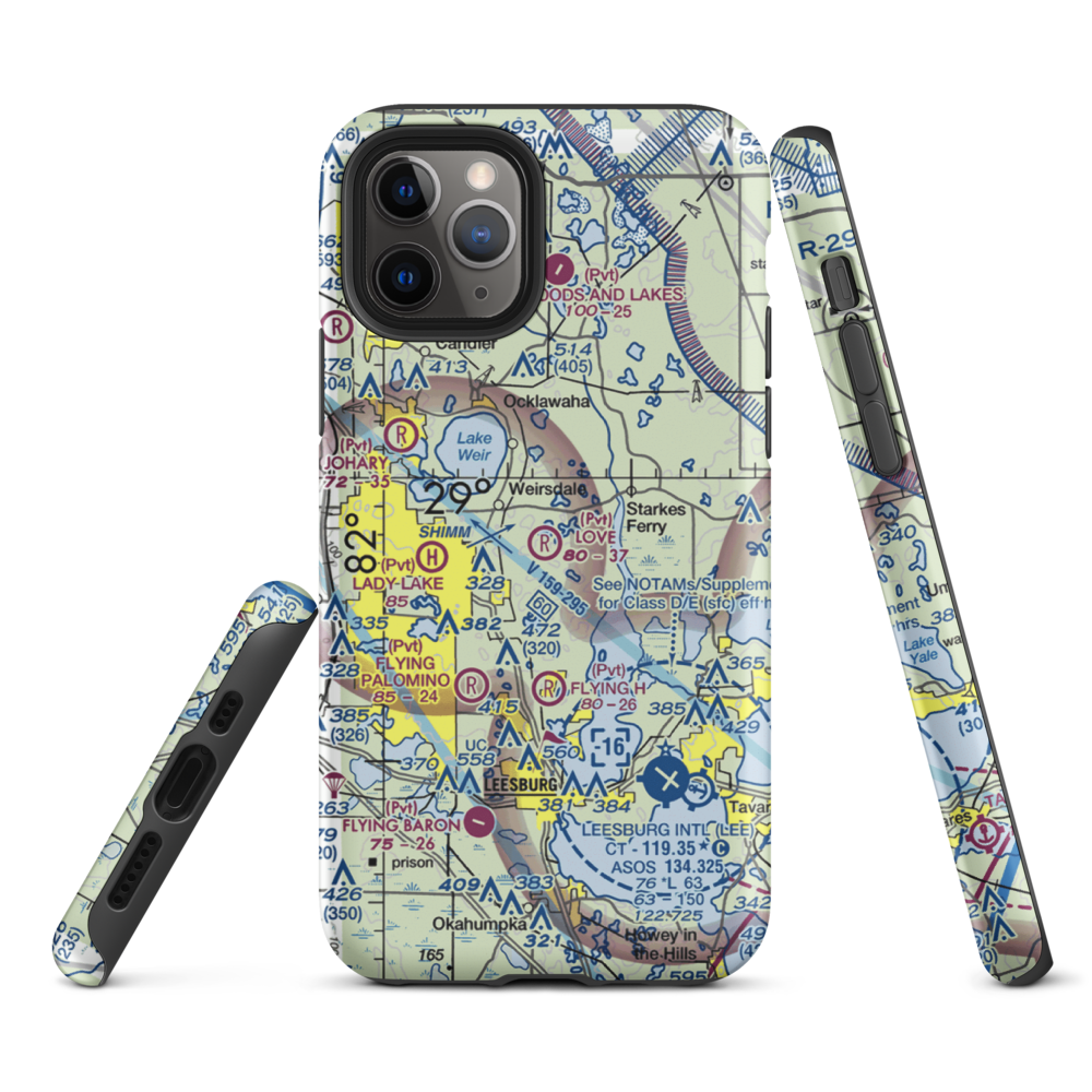 Love Field (97FL) VFR Sectional  Tough iPhone Case iPhone 11 Pro model shown