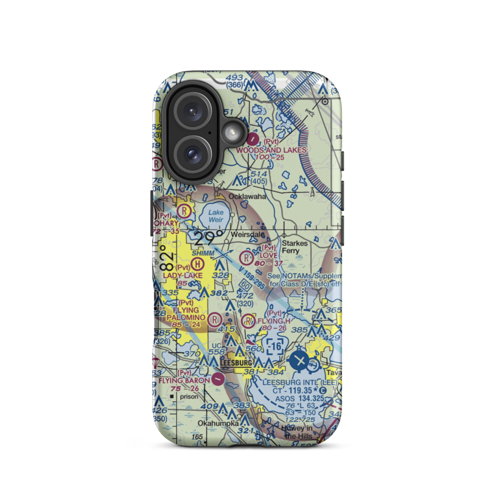 Love Field (97FL) VFR Sectional  Tough iPhone Case iPhone 16 model shown