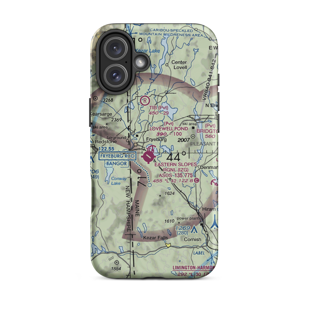 Lovewell Pond Seaplane Base (4ME4) VFR Sectional  Tough iPhone Case iPhone 16 Plus model shown