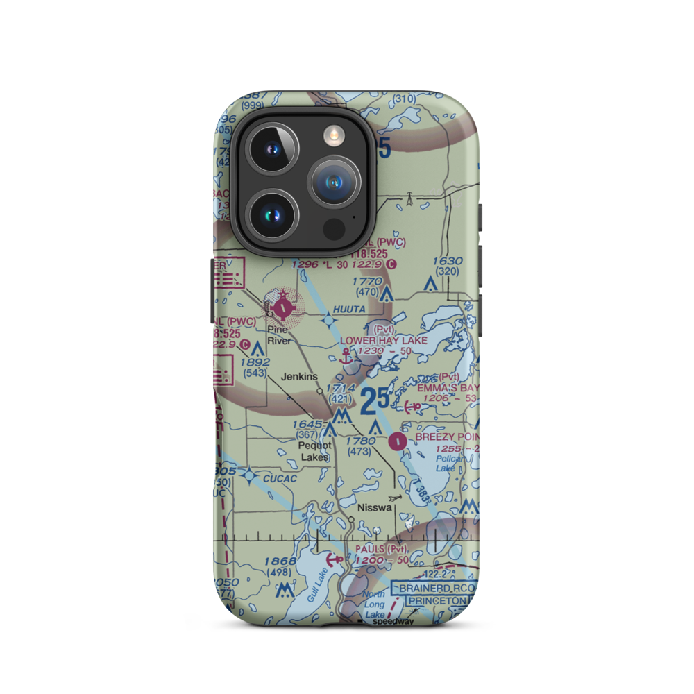 Lower Hay Lake Seaplane Base (0MN3) VFR Sectional  Tough iPhone Case iPhone 16 Pro model shown