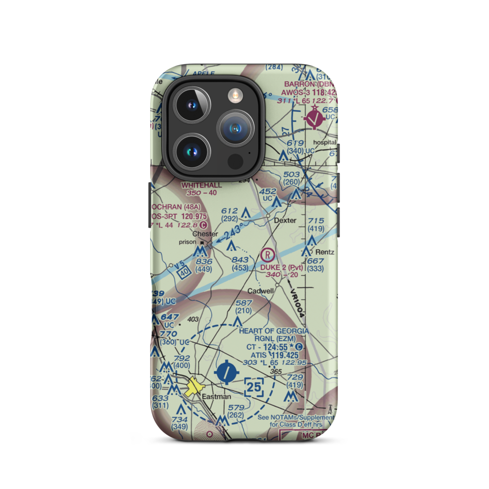Lt Landing Airport (23GE) VFR Sectional  Tough iPhone Case iPhone 16 Pro model shown