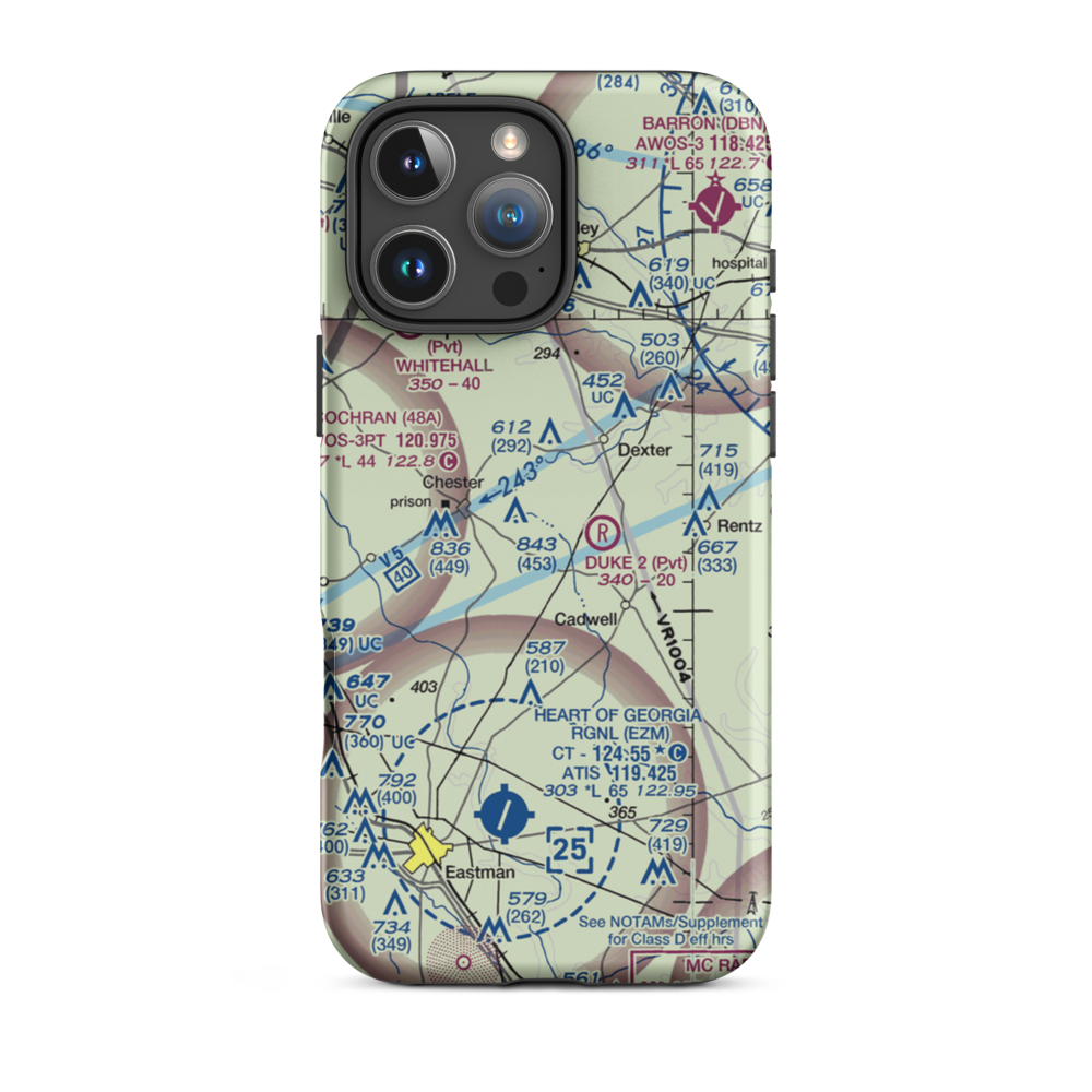 Lt Landing Airport (23GE) VFR Sectional  Tough iPhone Case iPhone 16 Pro Max model shown