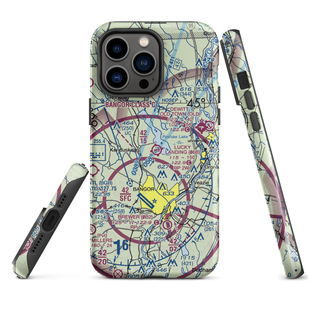 Lucky Landing Marina and Seaplane Base (06B) VFR Sectional  Tough iPhone Case iPhone 14 Pro Max model shown