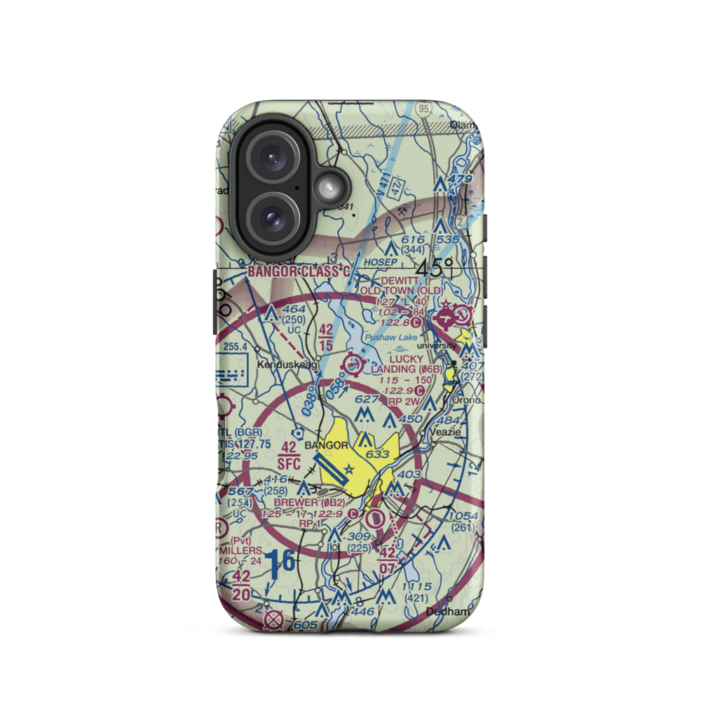 Lucky Landing Marina and Seaplane Base (06B) VFR Sectional  Tough iPhone Case iPhone 16 model shown