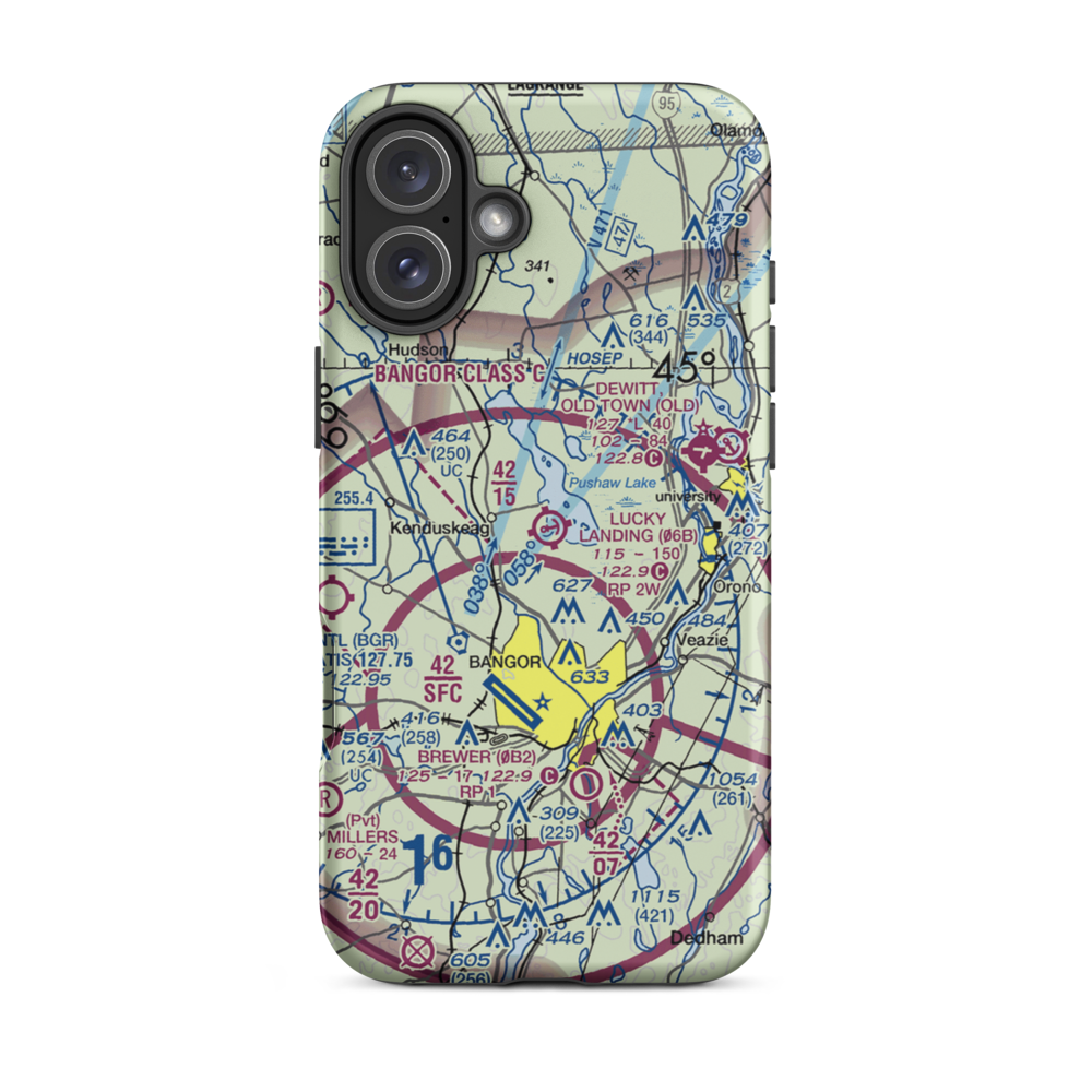 Lucky Landing Marina and Seaplane Base (06B) VFR Sectional  Tough iPhone Case iPhone 16 Plus model shown