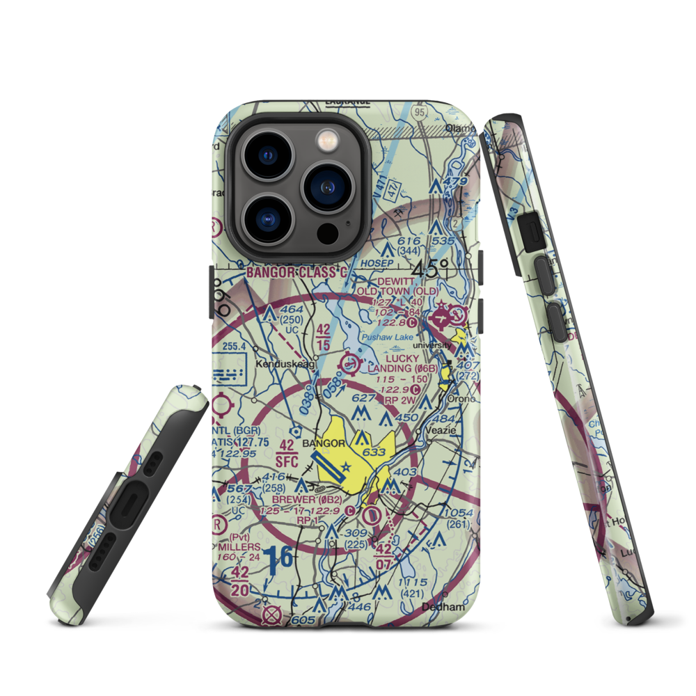 Lucky Landing Marina and Seaplane Base (06B) VFR Sectional  Tough iPhone Case iPhone 13 Pro model shown