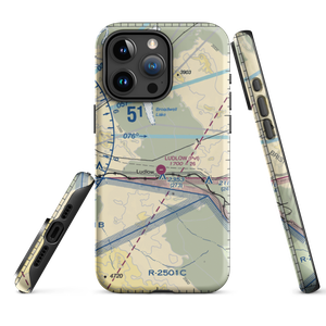 Ludlow Airport (5CA4) VFR Sectional  Tough iPhone Case