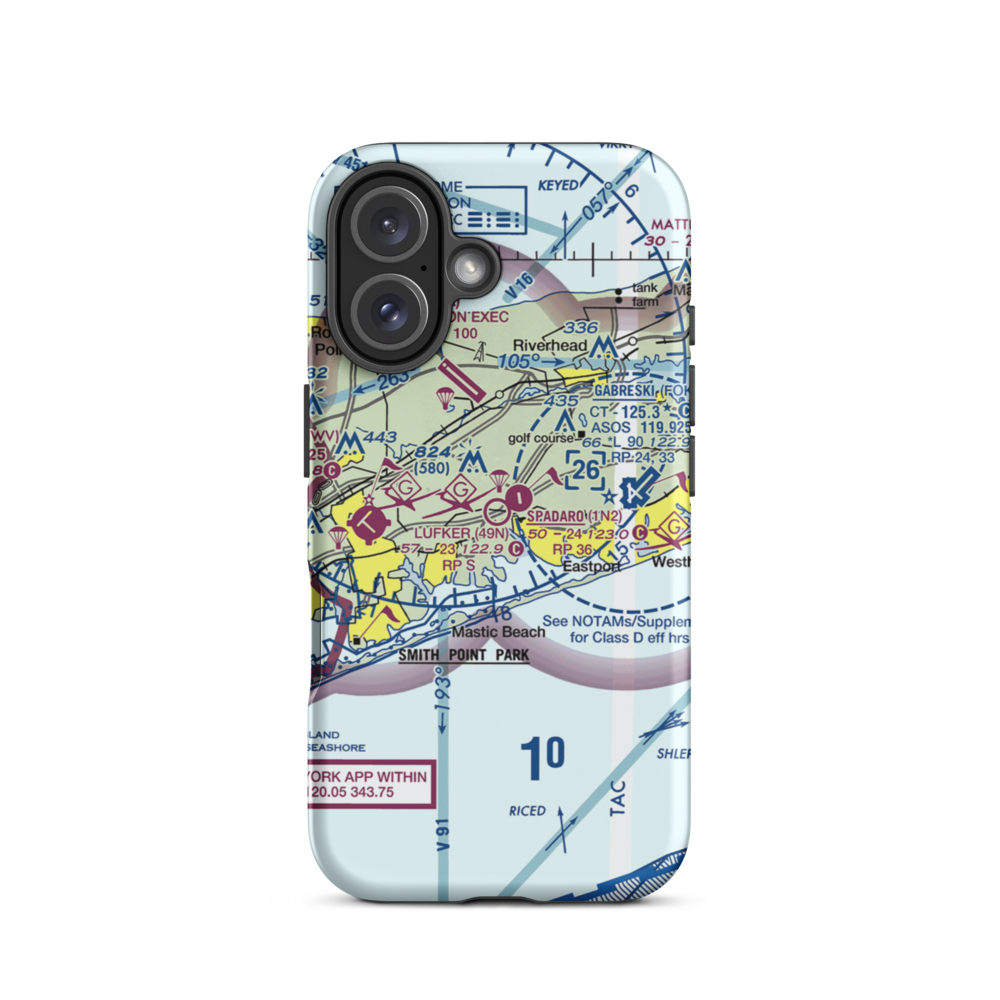 Lufker Airport (49N) VFR Sectional  Tough iPhone Case iPhone 16 model shown
