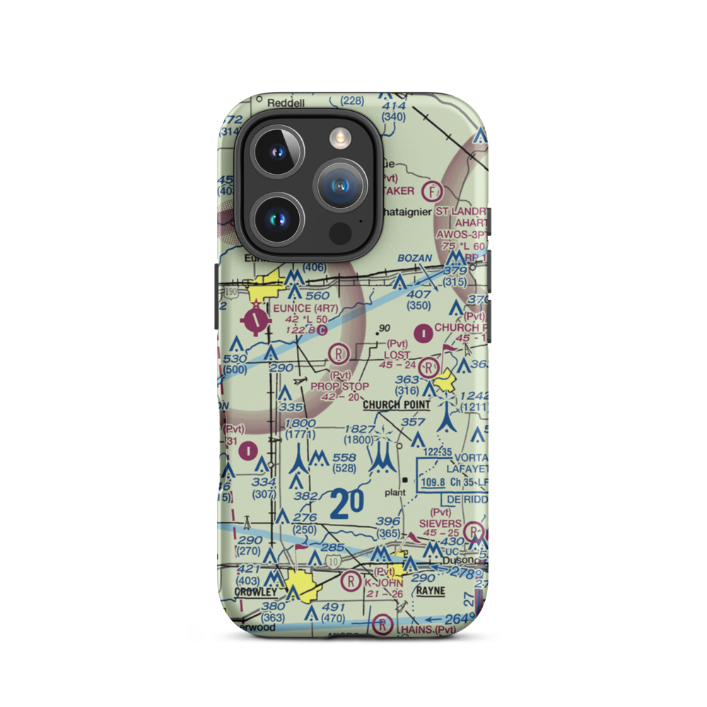 Luscombe Lane 1 Airport (80LA) VFR Sectional  Tough iPhone Case iPhone 16 Pro model shown