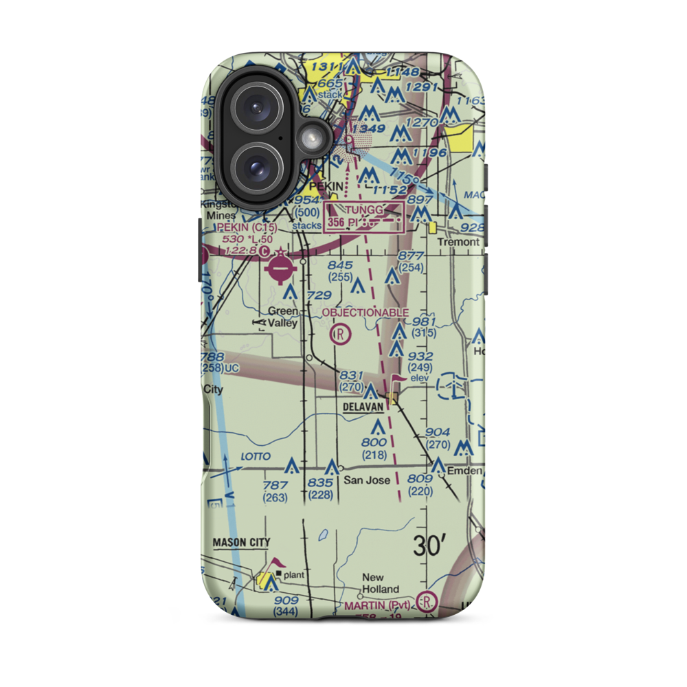 Lutz Restricted Landing Area (7IL3) VFR Sectional  Tough iPhone Case iPhone 16 Plus model shown