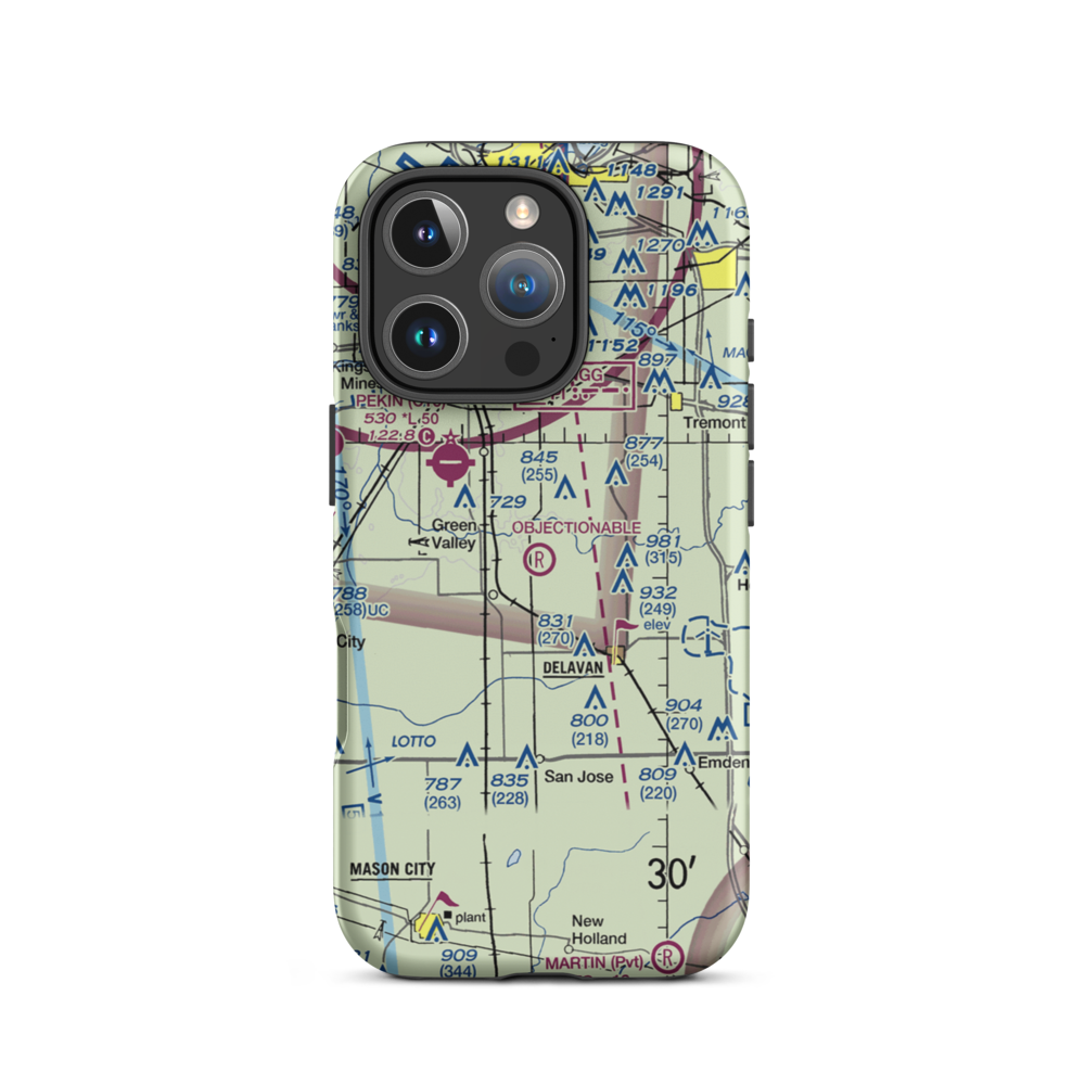 Lutz Restricted Landing Area (7IL3) VFR Sectional  Tough iPhone Case iPhone 16 Pro model shown