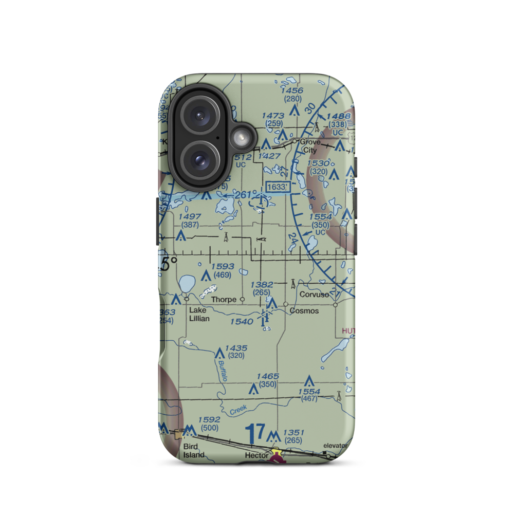 Lux Strip (MN28) VFR Sectional  Tough iPhone Case iPhone 16 model shown