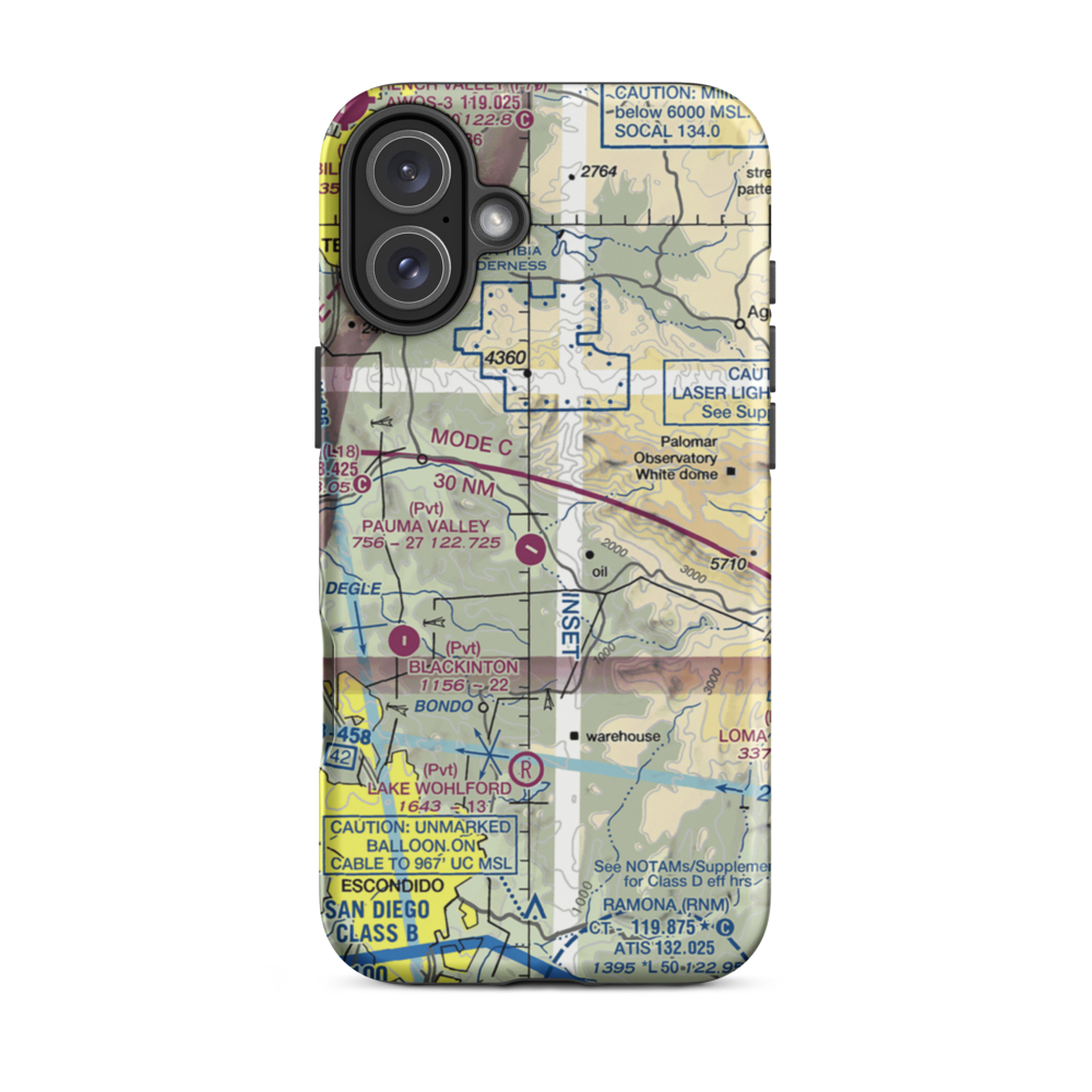 Lyall-Roberts Airport (37CL) VFR Sectional  Tough iPhone Case iPhone 16 Plus model shown