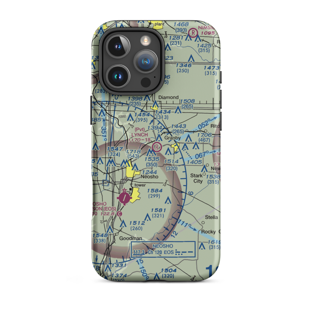 Lynch Field (44MU) VFR Sectional  Tough iPhone Case iPhone 16 Pro Max model shown