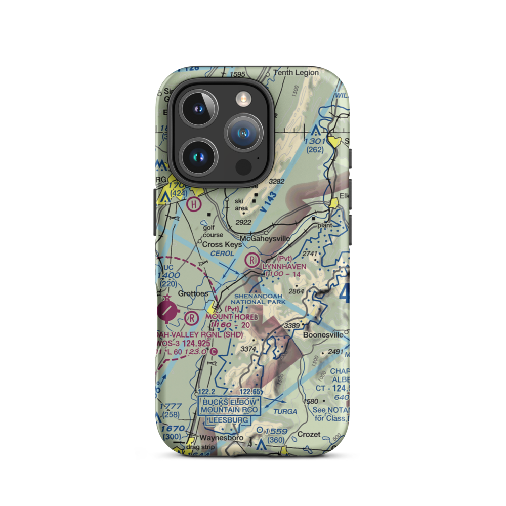 Lynnhaven Field (VA49) VFR Sectional  Tough iPhone Case iPhone 16 Pro model shown