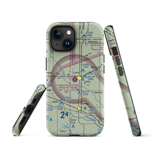 Lyons-Rice County Municipal Airport (LYO) VFR Sectional  Tough iPhone Case