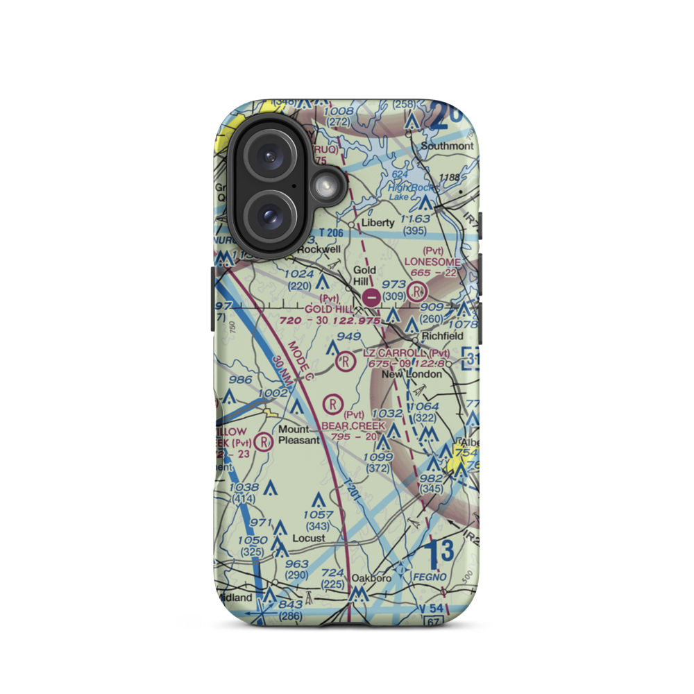Lz Carroll STOLport (4NC9) VFR Sectional  Tough iPhone Case iPhone 16 model shown