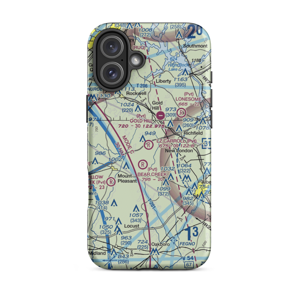 Lz Carroll STOLport (4NC9) VFR Sectional  Tough iPhone Case iPhone 16 Plus model shown