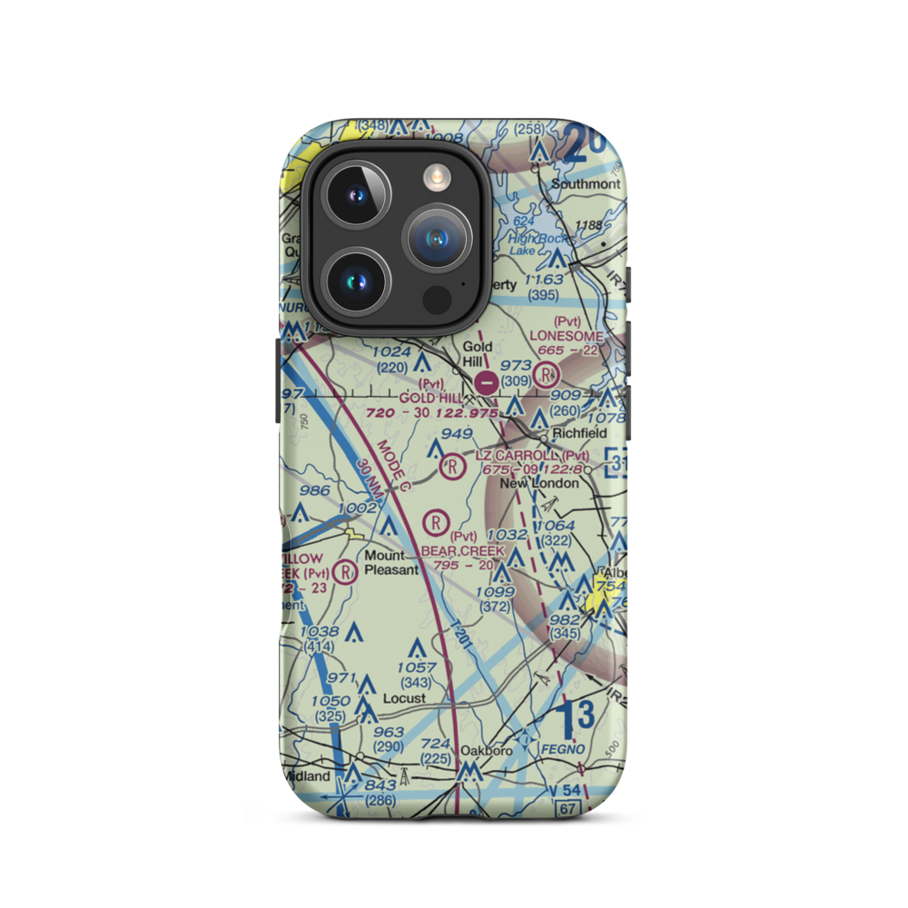 Lz Carroll STOLport (4NC9) VFR Sectional  Tough iPhone Case iPhone 16 Pro model shown