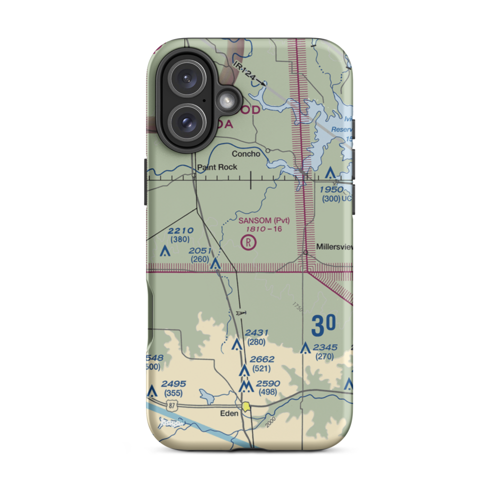M Sansom Ranch Airport (06TS) VFR Sectional  Tough iPhone Case iPhone 16 Plus model shown