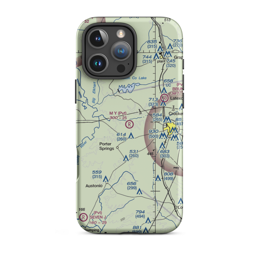 M Y Ranch Airport (80TS) VFR Sectional  Tough iPhone Case iPhone 16 Pro Max model shown