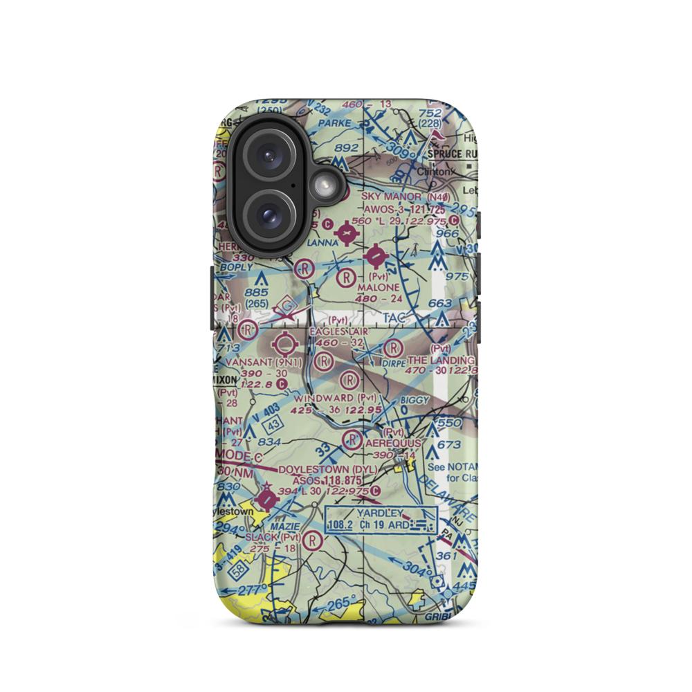 Mabel's Balloonport (JY42) VFR Sectional  Tough iPhone Case iPhone 16 model shown