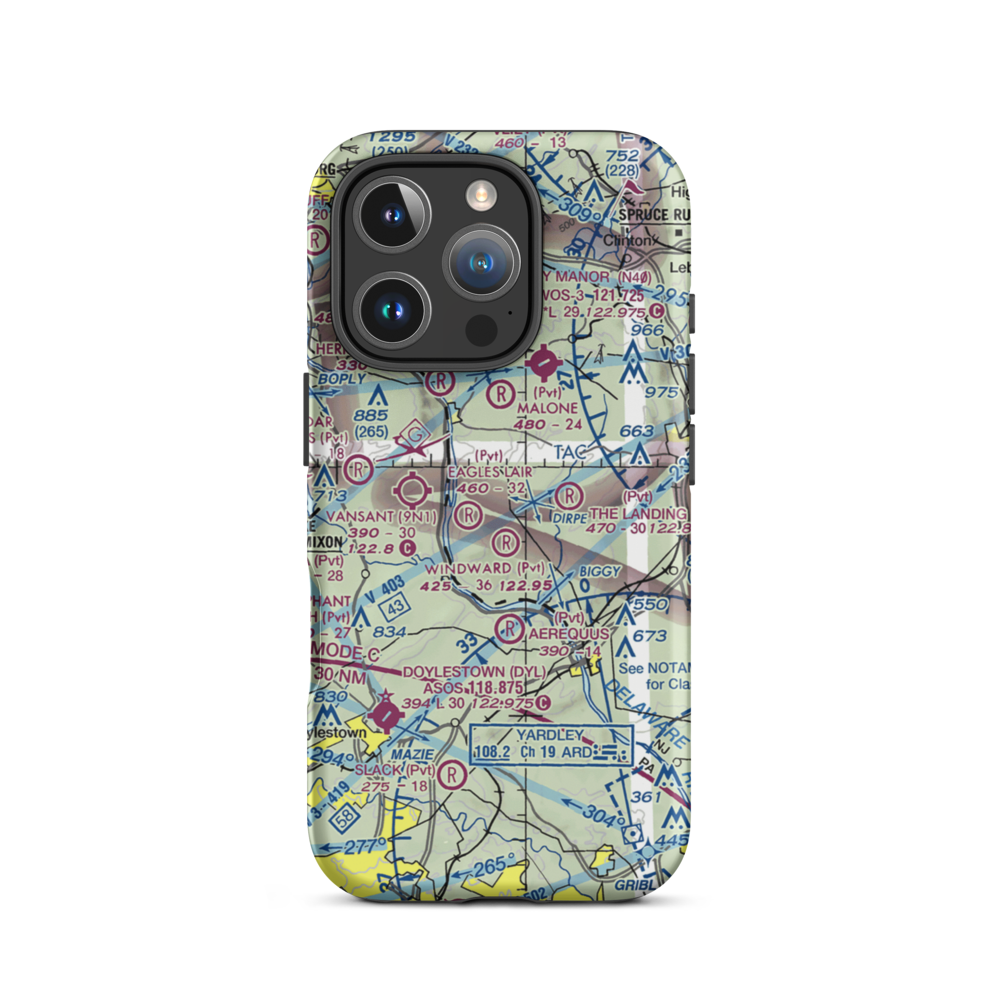 Mabel's Balloonport (JY42) VFR Sectional  Tough iPhone Case iPhone 16 Pro model shown