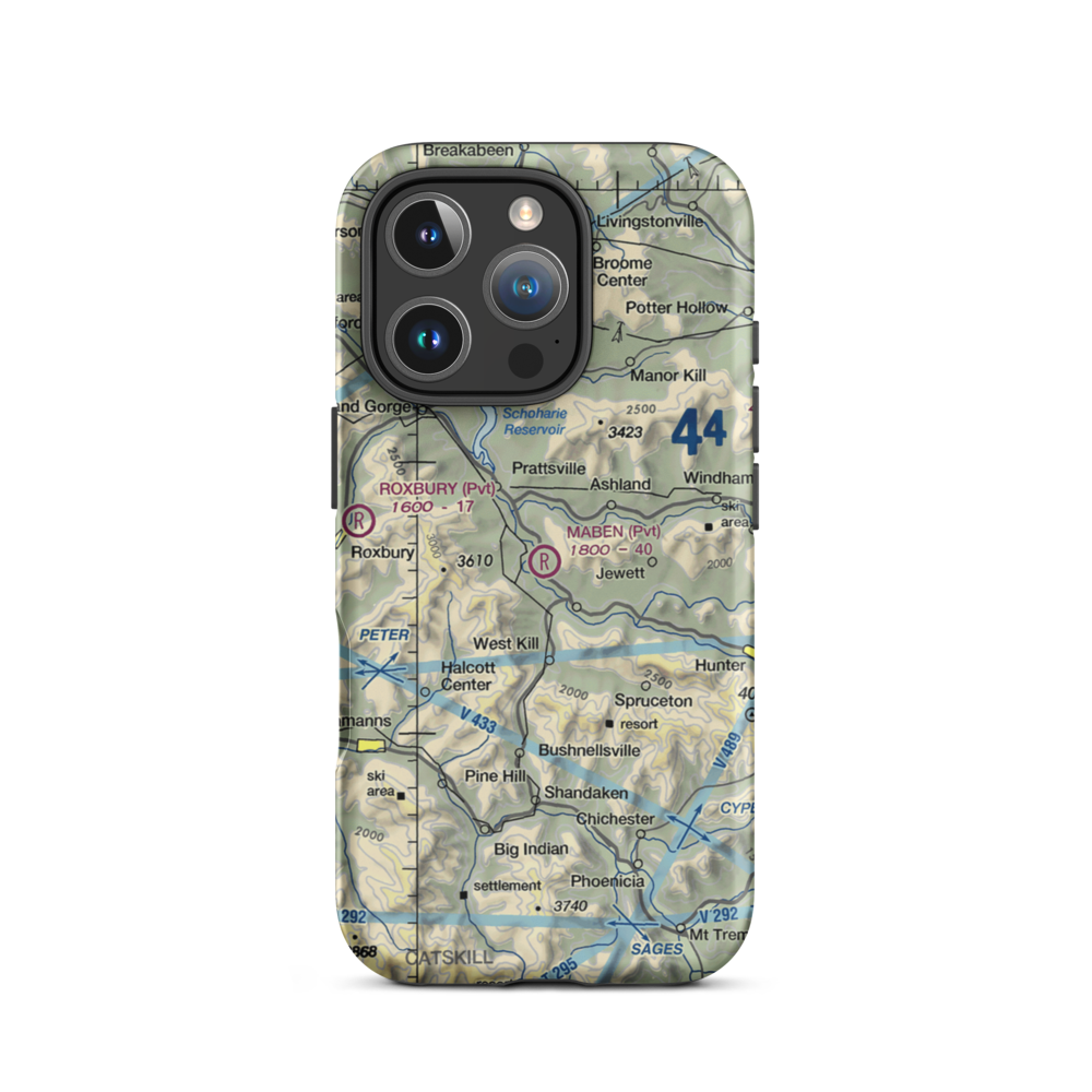 Maben Airport (N00) VFR Sectional  Tough iPhone Case iPhone 16 Pro model shown