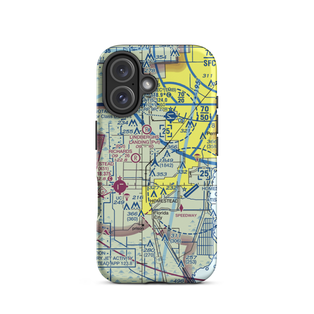 Mac's Field (78FD) VFR Sectional  Tough iPhone Case iPhone 16 model shown