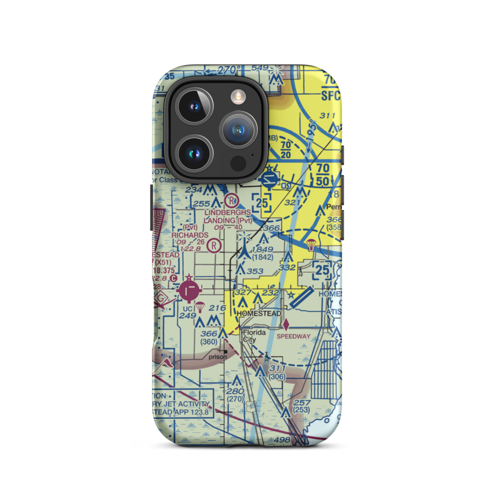 Mac's Field (78FD) VFR Sectional  Tough iPhone Case iPhone 16 Pro model shown