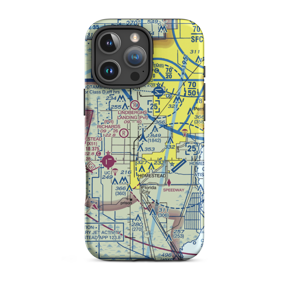 Mac's Field (78FD) VFR Sectional  Tough iPhone Case iPhone 16 Pro Max model shown