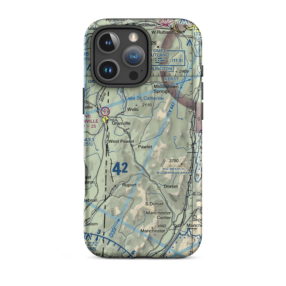 Mach Personal Strip (VT20) VFR Sectional  Tough iPhone Case iPhone 16 Pro Max model shown